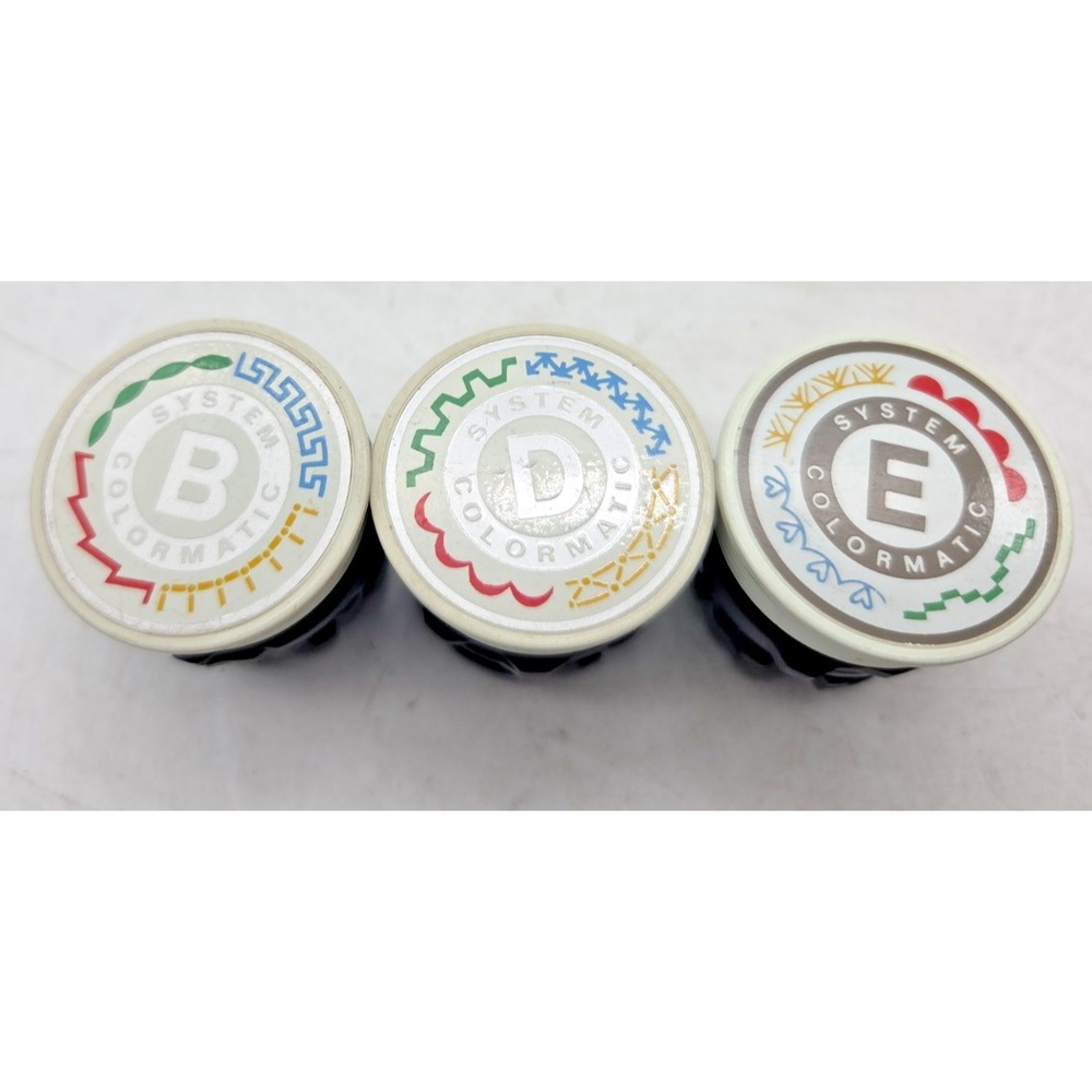 Viking Husqvarna Colormatic System Stitch Pattern Cams Lot Of 3 B, D, E,